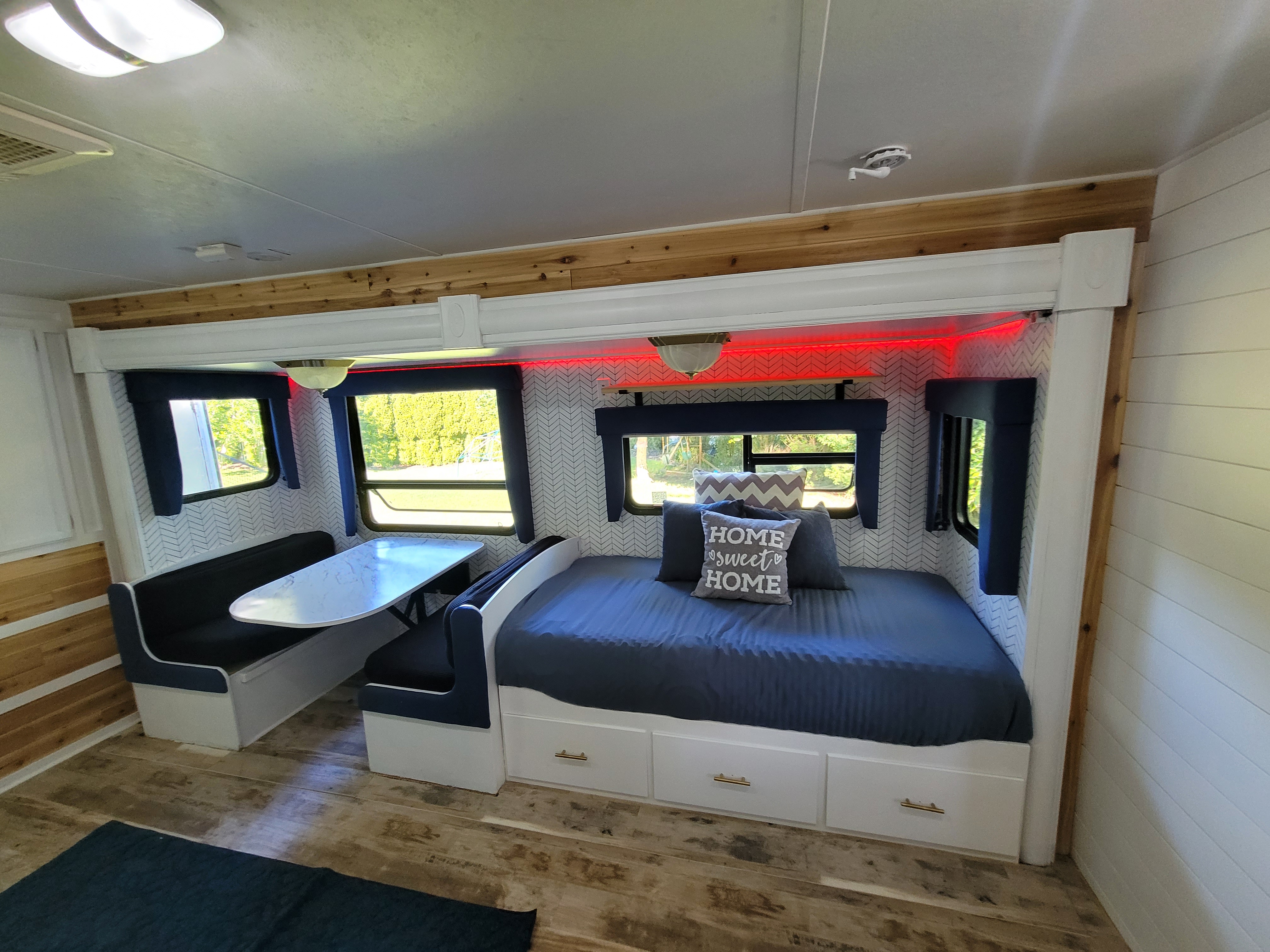 RV interior after renovation